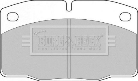 Гальмівні колодки, дискове гальмо (набір) BORG & BECK BBP1117