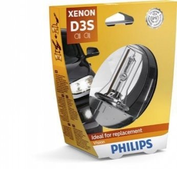 Лампочка XENONOWA D3S 42V/35W +30% 4600K VISION PHILIPS 42403VIS1