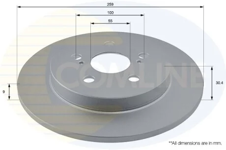 Comline - Диск гальмівний з покриттям COMLINE ADC01149