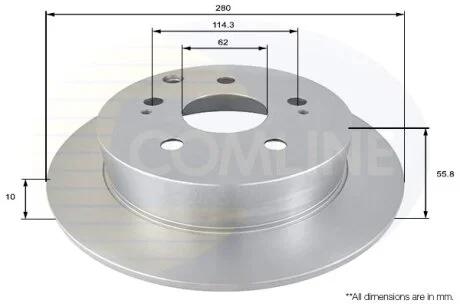 Comline - Диск гальмівний з покриттям COMLINE ADC01168