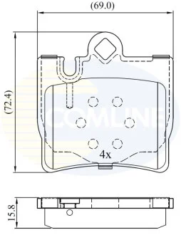 Comline - Гальмівні колодки до дисків COMLINE CBP01143