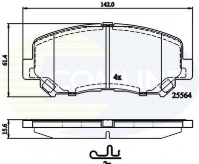 Гальмівні колодки (набір) COMLINE CBP32252