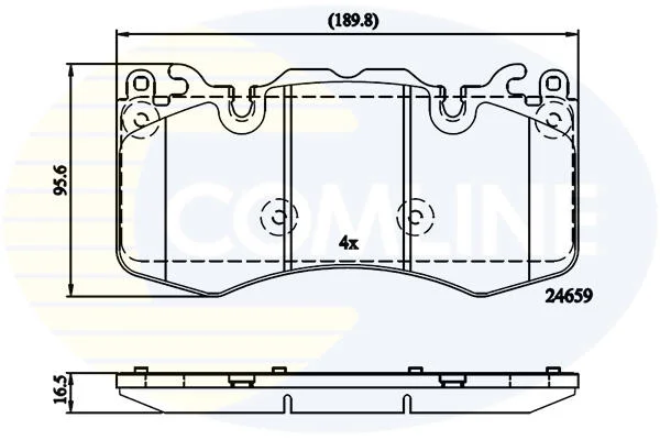Гальмівні колодки (набір) COMLINE CBP02211 (фото 1)