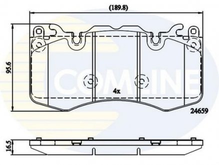 Гальмівні колодки (набір) COMLINE CBP02211