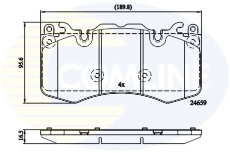 Comline - Гальмівні колодки до дисків COMLINE CBP02211