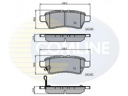 Гальмівні колодки, дискове гальмо (набір) COMLINE CBP31518