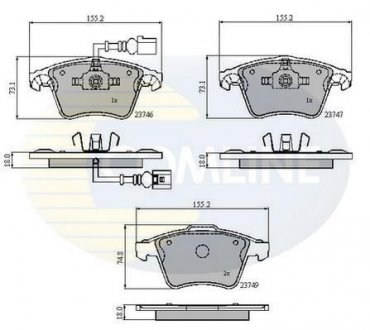 - Гальмівні колодки до дисків COMLINE CBP11312 (фото 1)