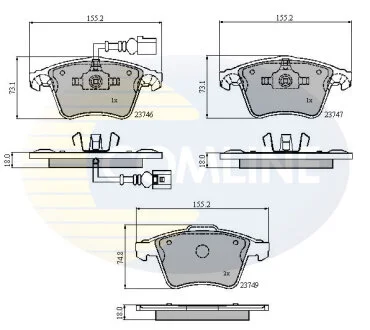Comline - Гальмівні колодки до дисків COMLINE CBP11312