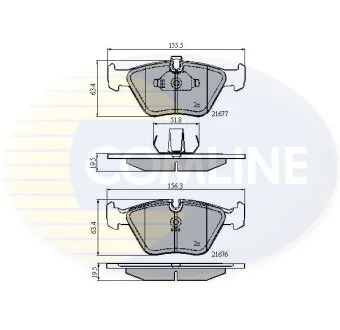 Comline - Гальмівні колодки до дисків COMLINE CBP01010