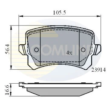 Comline - Гальмівні колодки до дисків COMLINE CBP01712