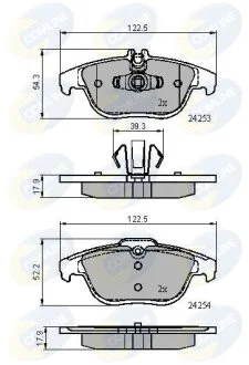 Гальмівні колодки, дискове гальмо (набір) COMLINE CBP01792