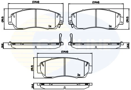 Comline - Гальмівні колодки до дисків COMLINE CBP32273