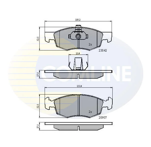 Comline - Гальмівні колодки до дисків COMLINE CBP01221 (фото 1)