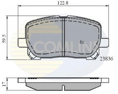 Гальмівні колодки, дискове гальмо (набір) COMLINE CBP01132 (фото 1)