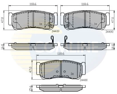 Comline - Гальмівні колодки до дисків COMLINE CBP31714