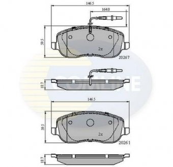 - Гальмівні колодки до дисків COMLINE CBP11158