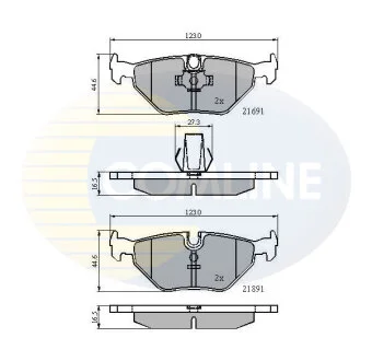 Comline - Гальмівні колодки до дисків COMLINE CBP01011