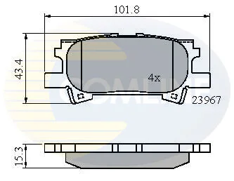 Гальмівні колодки, дискове гальмо (набір) COMLINE CBP01279