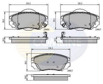 Гальмівні колодки, дискове гальмо (набір) COMLINE CBP31679