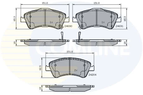Comline - Гальмівні колодки до дисків COMLINE CBP31588