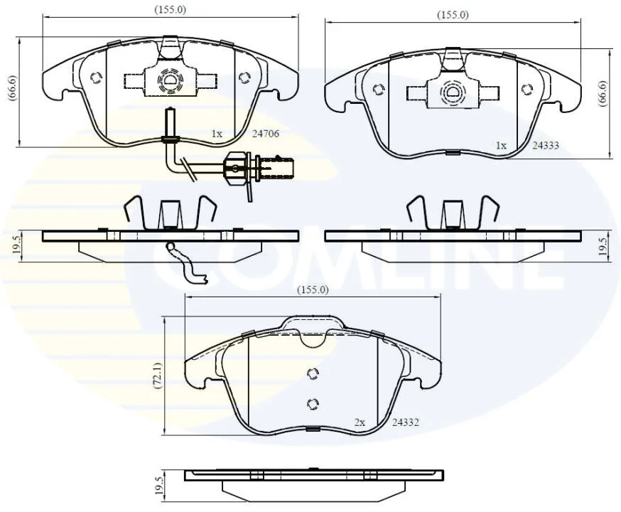Comline - Гальмівні колодки до дисків COMLINE CBP11591 (фото 1)