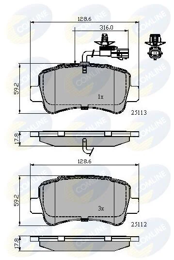 Comline - Гальмівні колодки до дисків COMLINE CBP12105 (фото 1)