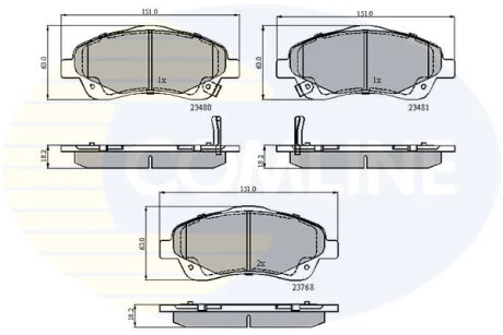 Comline - Гальмівні колодки до дисків COMLINE CBP31140