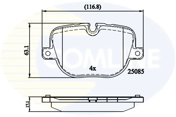 Comline - Гальмівні колодки до дисків COMLINE CBP02212 (фото 1)