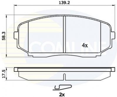 - Гальмівні колодки до дисків COMLINE CBP31724