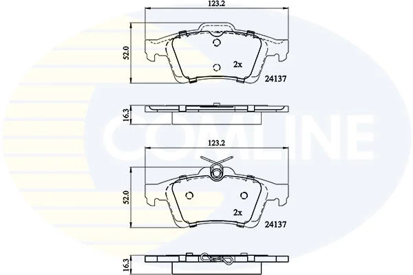 Comline - Гальмівні колодки до дисків COMLINE CBP01629 (фото 1)