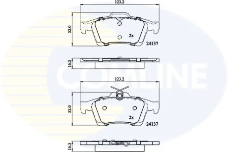Comline - Гальмівні колодки до дисків COMLINE CBP01629