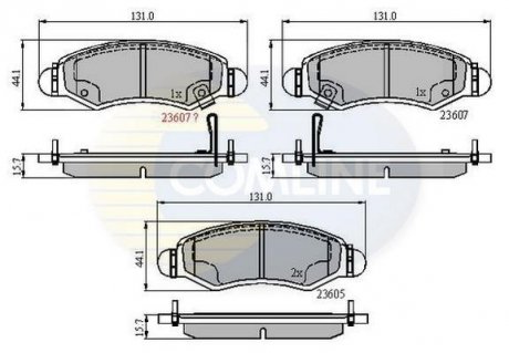 Гальмівні колодки, дискове гальмо (набір) COMLINE CBP31297