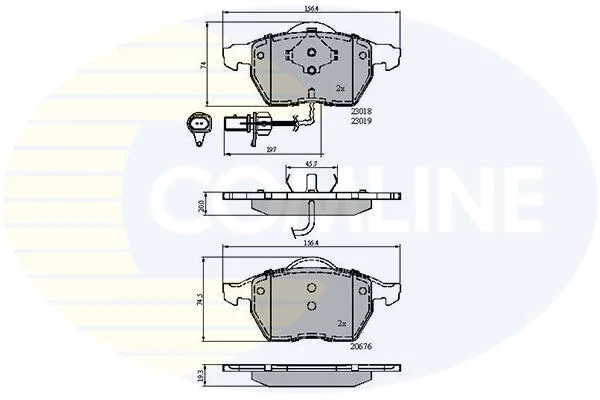 Comline - Гальмівні колодки до дисків COMLINE CBP11542 (фото 1)