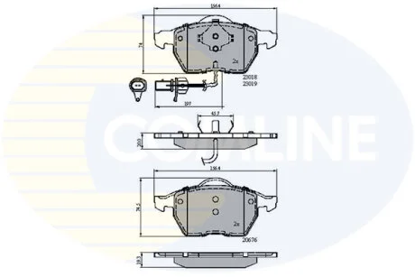 Гальмівні колодки, дискове гальмо (набір) COMLINE CBP11542