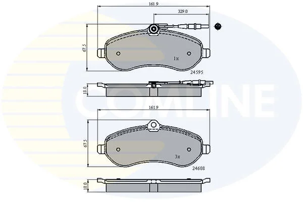 Comline - Гальмівні колодки до дисків COMLINE CBP11621 (фото 1)