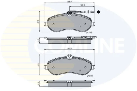 Comline - Гальмівні колодки до дисків COMLINE CBP11621
