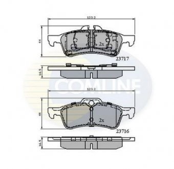 Гальмівні колодки, дискове гальмо (набір) COMLINE CBP01317