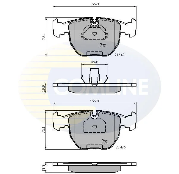Comline - Гальмівні колодки до дисків COMLINE CBP01096 (фото 1)