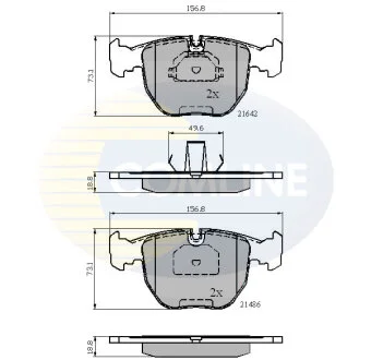 Comline - Гальмівні колодки до дисків COMLINE CBP01096
