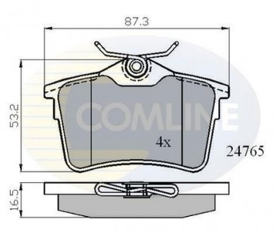 Гальмівні колодки, дискове гальмо (набір) COMLINE CBP01797