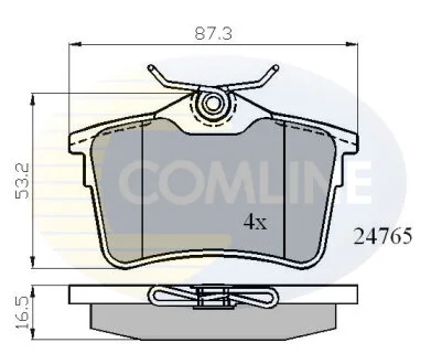 Comline - Гальмівні колодки до дисків COMLINE CBP01797