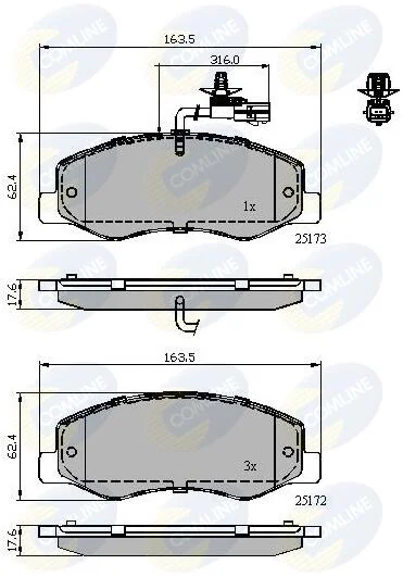 Comline - Гальмівні колодки до дисків COMLINE CBP12108 (фото 1)