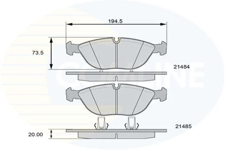 Comline - Гальмівні колодки до дисків COMLINE CBP01003
