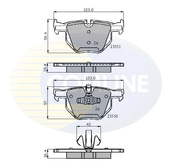 Comline - Гальмівні колодки до дисків COMLINE CBP01671 (фото 1)