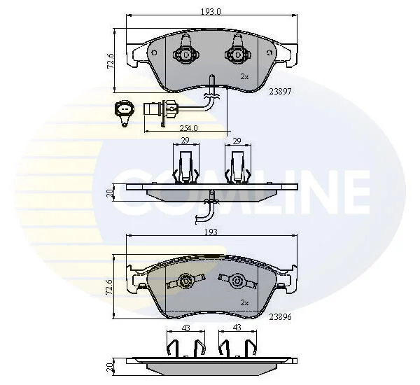 Comline - Гальмівні колодки до дисків COMLINE CBP11740 (фото 1)