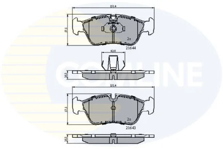 Comline - Гальмівні колодки до дисків COMLINE CBP01023