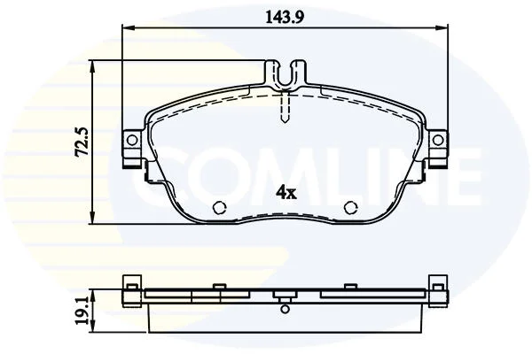 Comline - Гальмівні колодки до дисків COMLINE CBP32208 (фото 1)