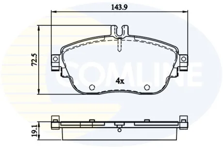 Comline - Гальмівні колодки до дисків COMLINE CBP32208