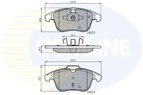 Comline - Гальмівні колодки до дисків COMLINE CBP01591 (фото 1)