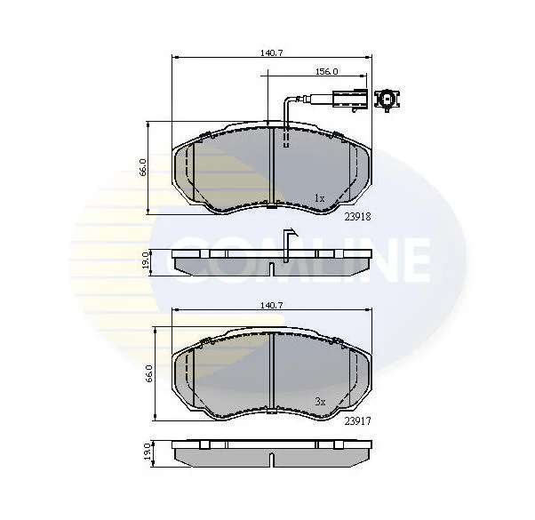 Comline - Гальмівні колодки до дисків COMLINE CBP11040 (фото 1)